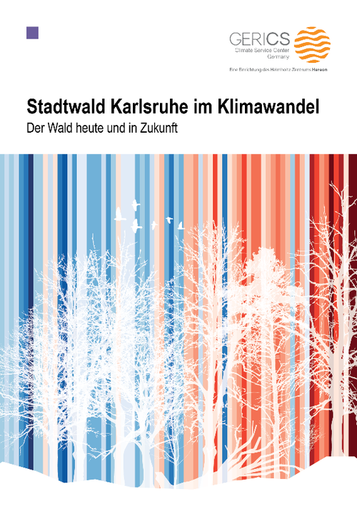 Abbildung 3: Die Broschüre „Stadtwald Karlsruhe im Klimawandel“ informiert anschaulich über klimabedingte Veränderungen und zeigt, wie das Forstamt Karlsruhe den Wald mit konkreten Maßnahmen anpasst. Online abrufbar siehe Referenzen.