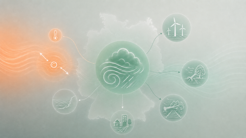 Visualisierung Stürme im Klimawandel (vorläufig), KI-generiert